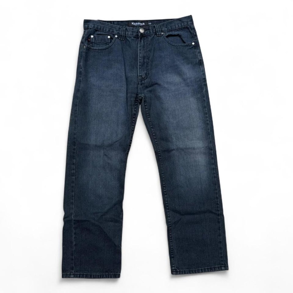 KickBack Authentic MC Denim Jeans 34x30 Dark Wash‎ Straight Leg